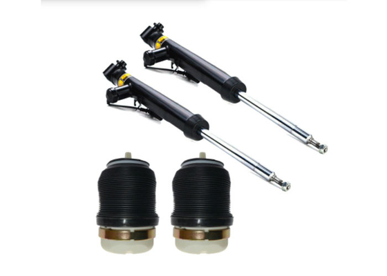 2x Rear Shock Absorber + 2x Rear Air Spring Bags untuk Audi A6 S6 4F C6 2004-11 4F0616032L 4F0616032K 4F0616001J